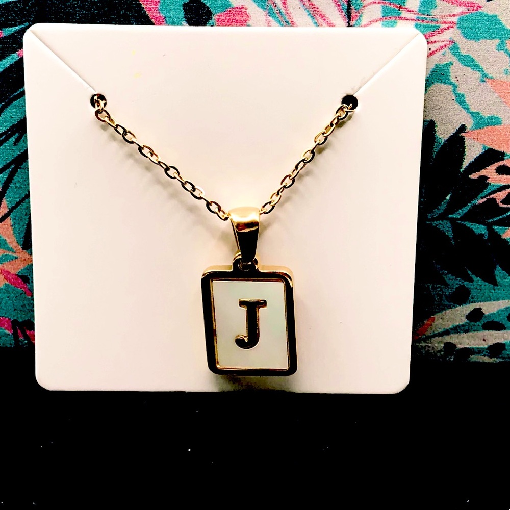 Monogram Letter “J” Pendant Necklace
